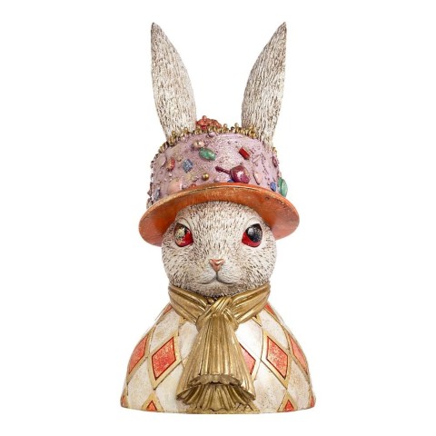 BUSTO CONIGLIO RESINA CM.26x26x50